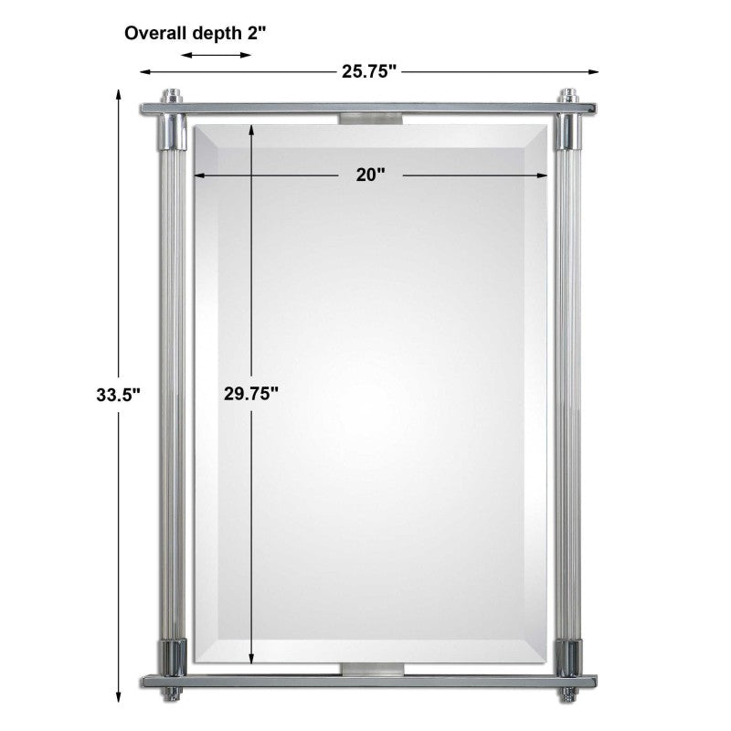 Adara - Vanity Mirror - Pearl Silver