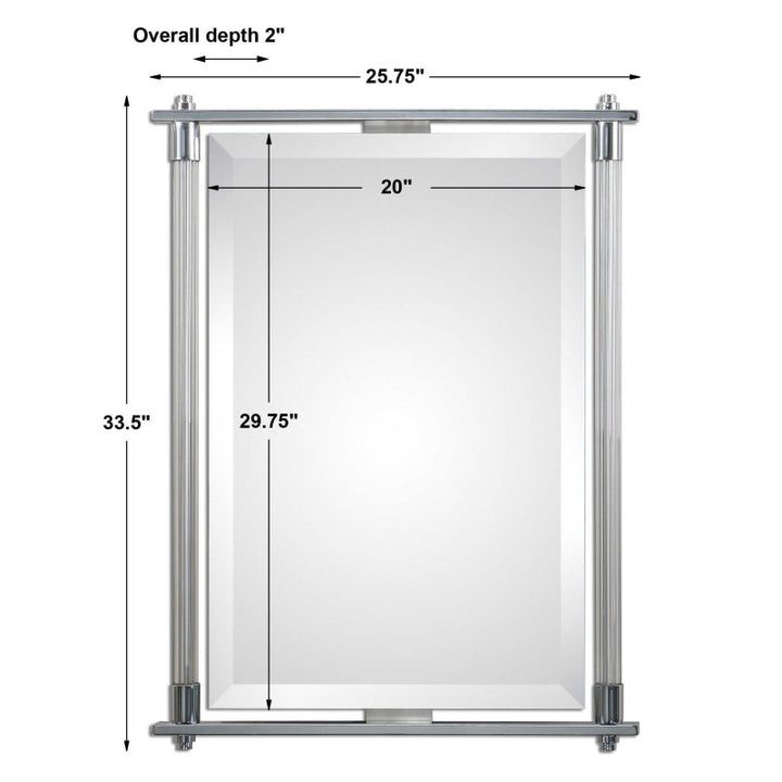 Adara - Vanity Mirror - Pearl Silver