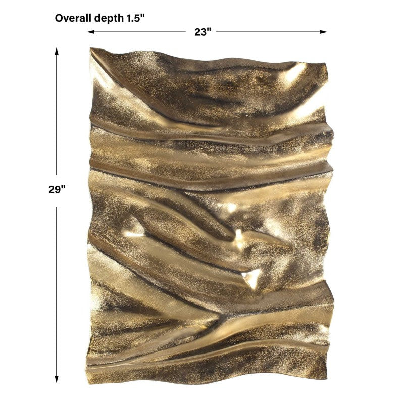 Undulate - Outdoor Wall Panel - Gold