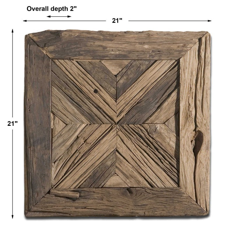 Rennick - Reclaimed Wood Wall Art - Light Brown
