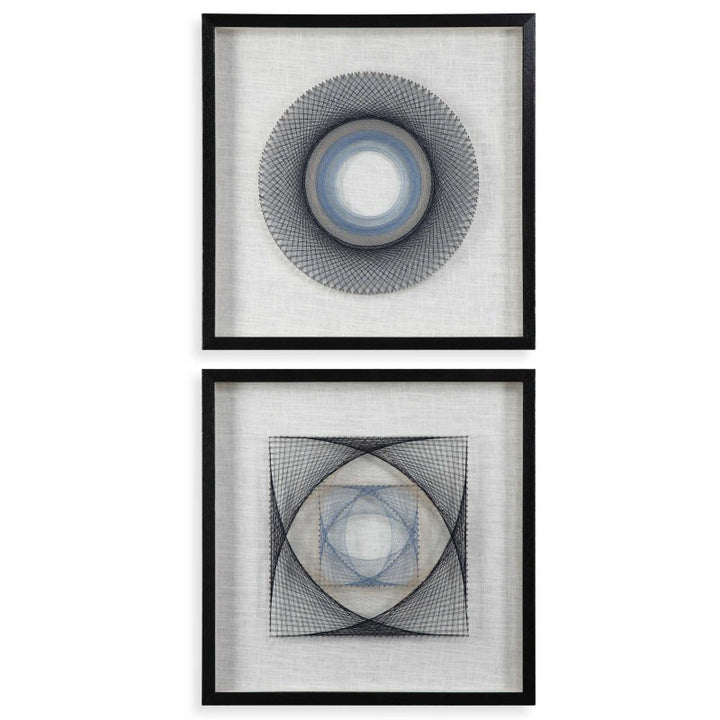 String Duet - Geometric Art (Set of 2) - Black