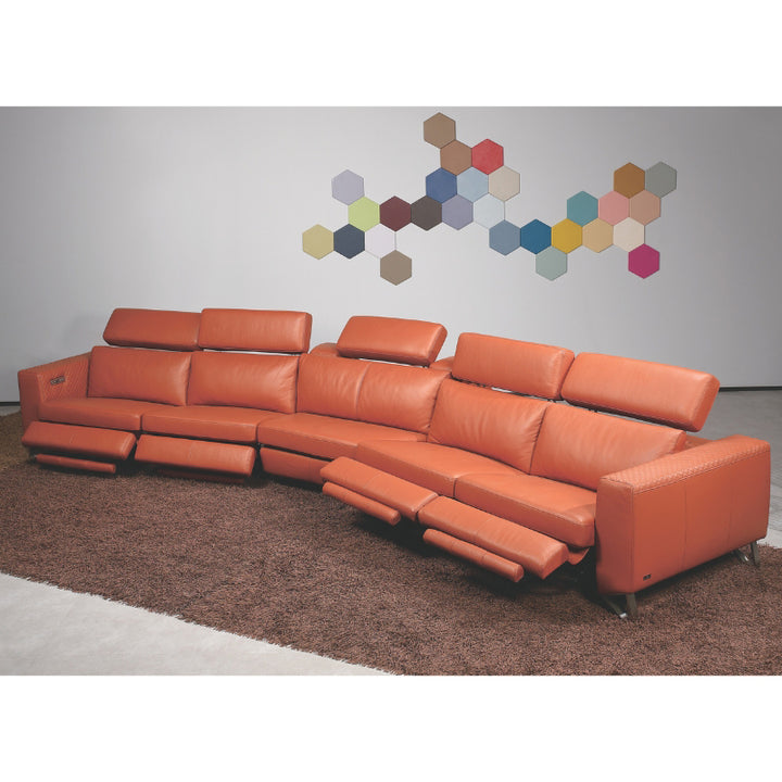 Vidi II Leather Reclining Sectional