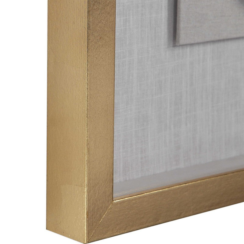 Keeva - Agate Stone Shadow Box - Gold