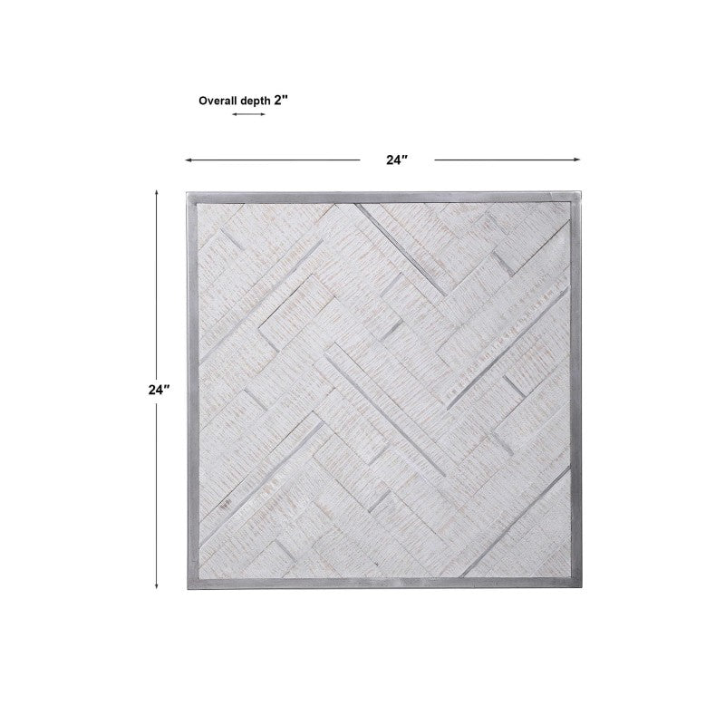 Redondo - Coastal Wood Wall Decor - Pearl Silver