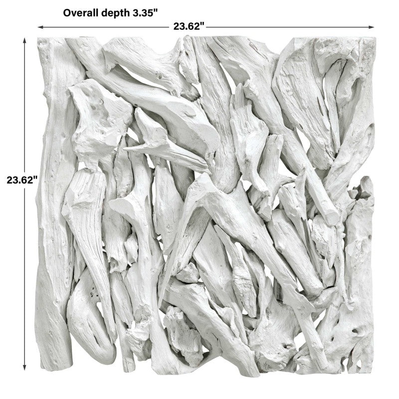 Rio - Coastal Wood Wall Decor - White