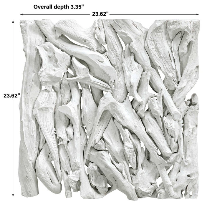 Rio - Coastal Wood Wall Decor - White