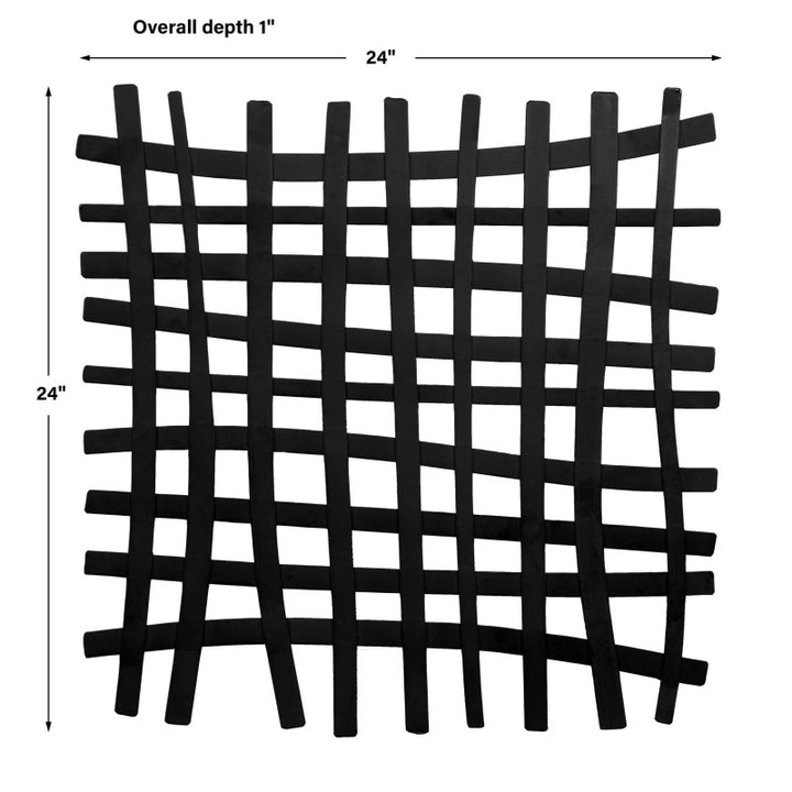 Gridlines - Iron Wall Decor - Black