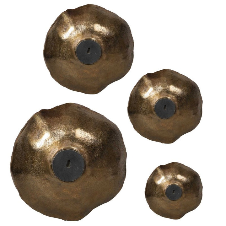 Lucky Coins - Wall Bowls (Set of 4) - Brass