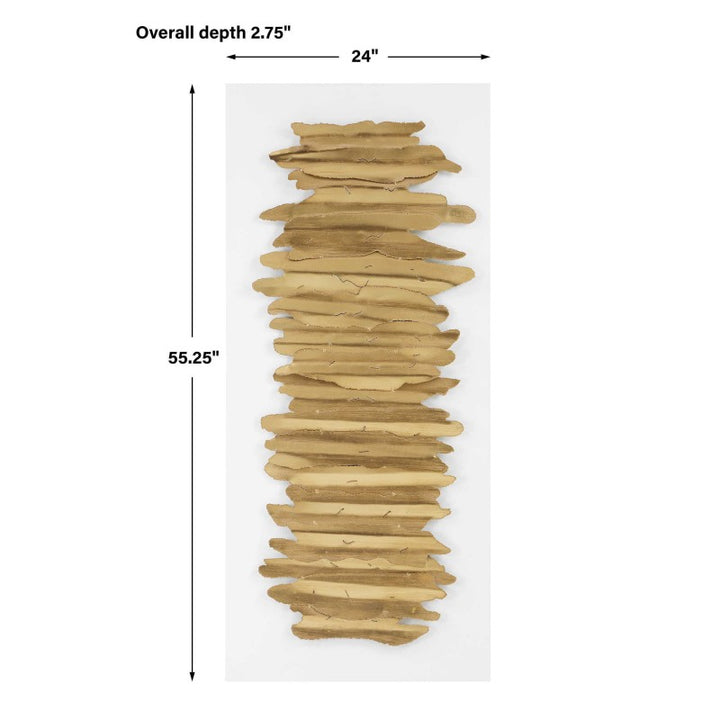 Lev - Metal Wall Decor - White & Gold