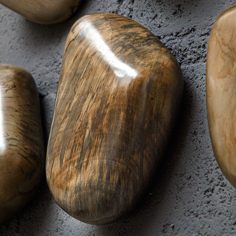Pebbles - Walnut Wood Wall DÃ©cor (Set of 9) - Dark Brown
