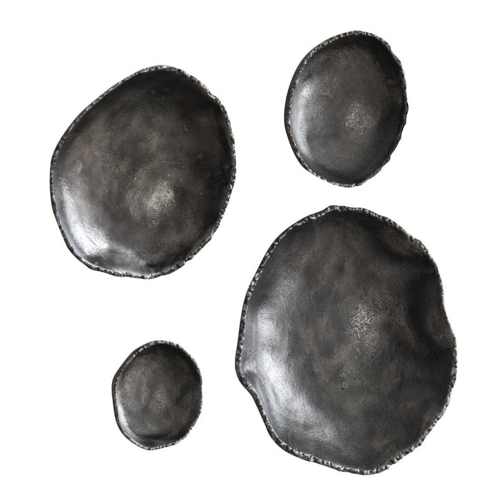 Lucky Coins - Nickel Wall Decor (Set of 4)