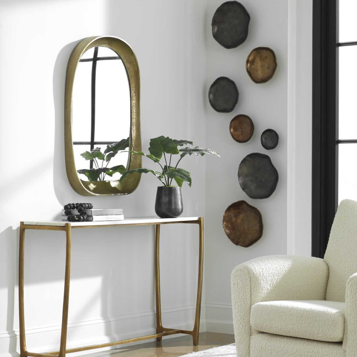 Lucky Coins - Nickel Wall Decor (Set of 4)