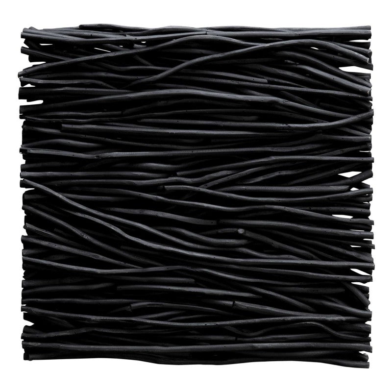 Gathered Teak - Square Wood Wall Decor - Black