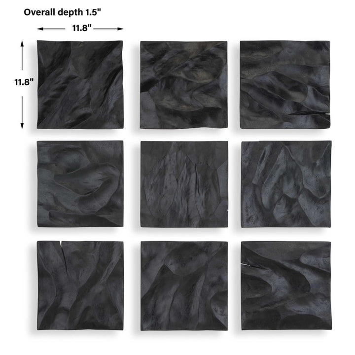 Malosi - Wood Wall Decor (Set of 9) - Black