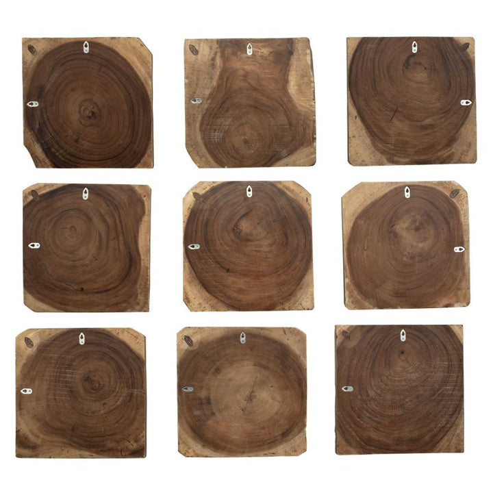 Ignite - Wood Wall Decor (Set of 9) - Black / Woodtone