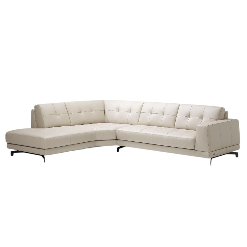 Beige sectional sofa on a white background