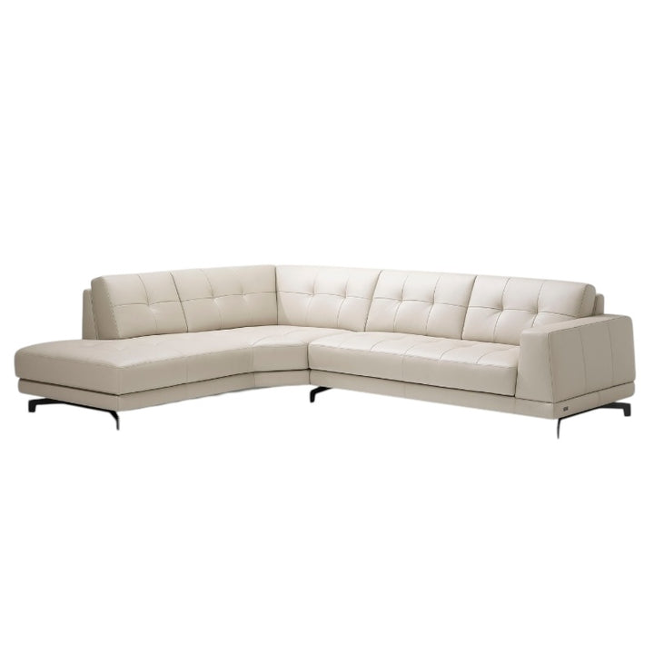 Beige sectional sofa on a white background