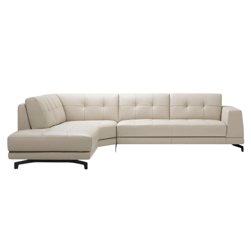 Beige sectional sofa on a white background