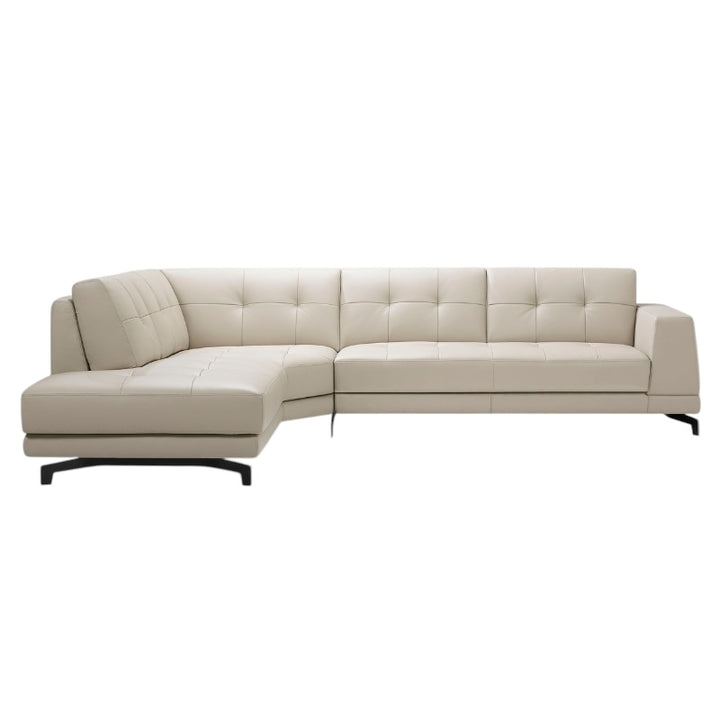 Beige sectional sofa on a white background