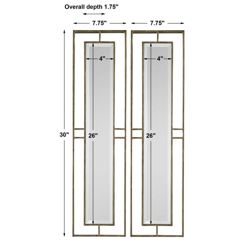 Rutledge - Mirrors (Set of 2) - Gold