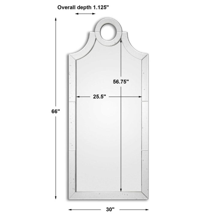 Acacius - Arched Mirror - Pearl Silver
