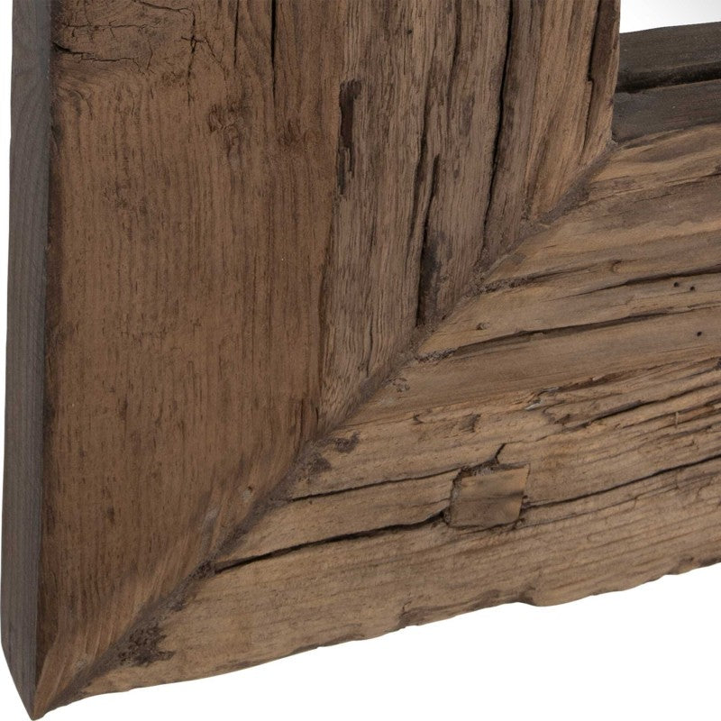 Rennick - Large Reclaimed Pine Mirror - Dark Brown