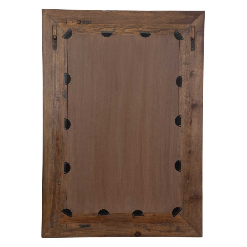 Rennick - Large Reclaimed Pine Mirror - Dark Brown