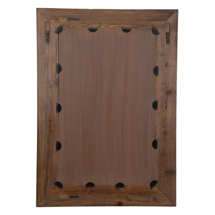 Rennick - Large Reclaimed Pine Mirror - Dark Brown