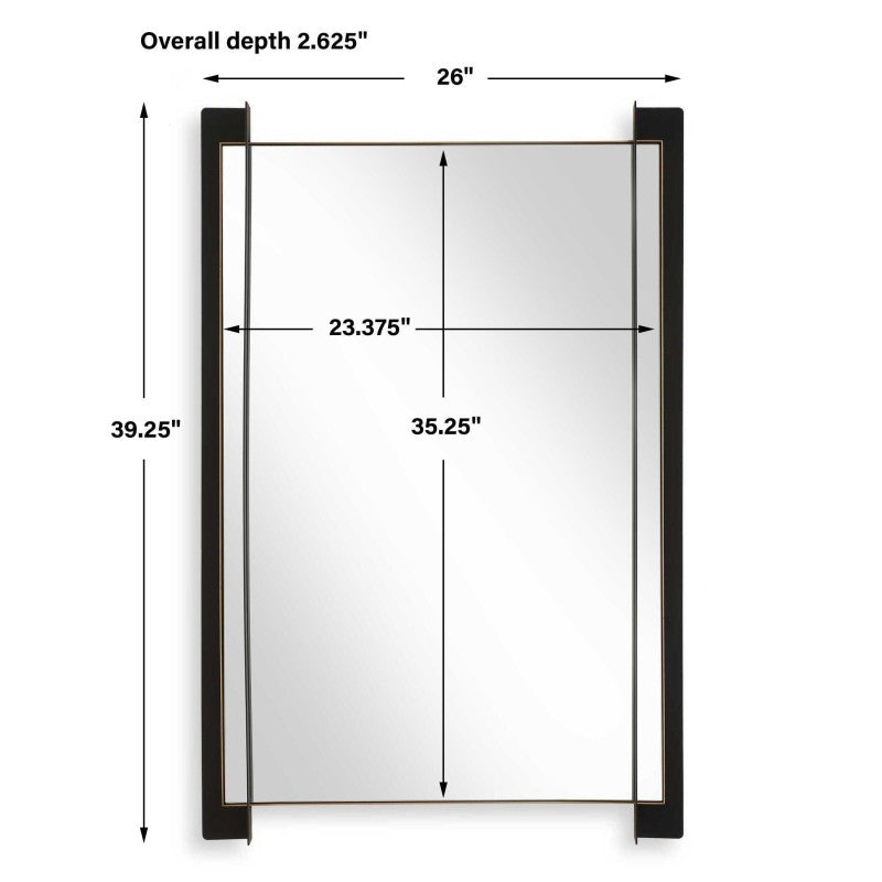 Cunene - Industrial Wall Mirror - Black