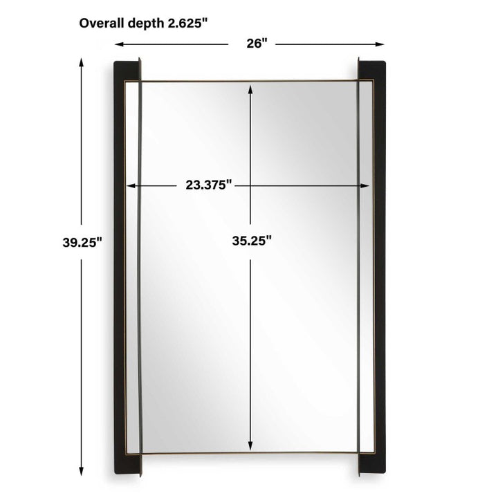 Cunene - Industrial Wall Mirror - Black