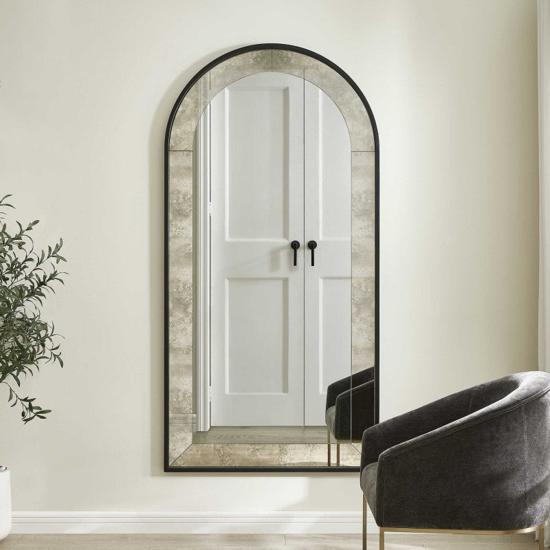 Marlowe - Antique Arch Mirror - Black