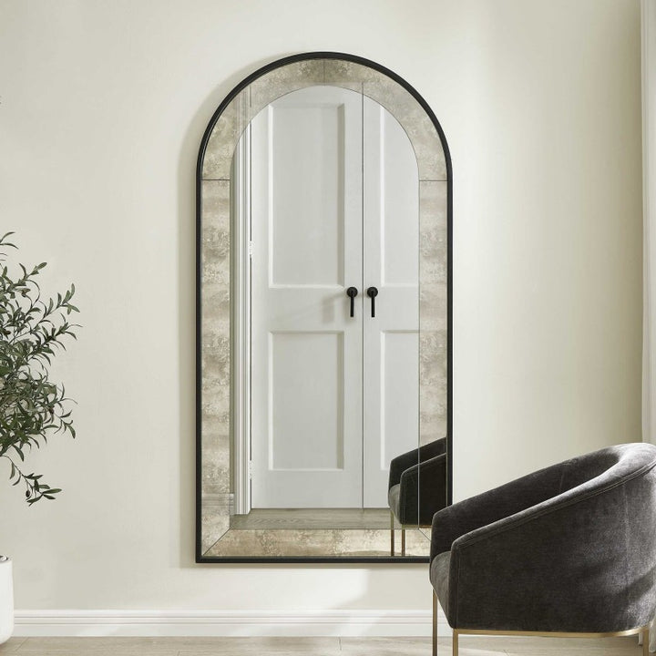 Marlowe - Antique Arch Mirror - Black