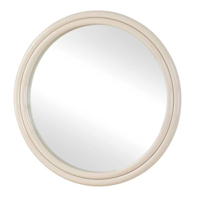 Florian - Warm White Round Mirror - White