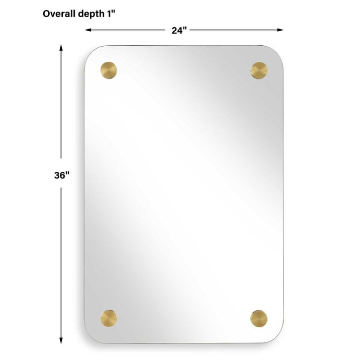 Hamrick - Frameless Mirror - Brass / Gold