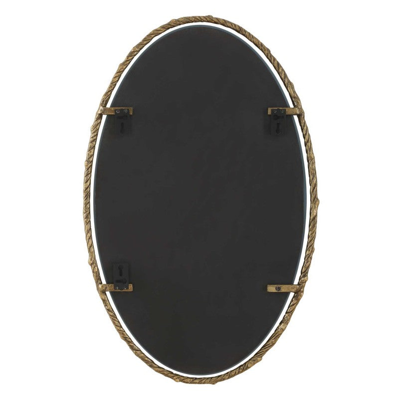 Twisted Branch - Oval Mirror - Gold