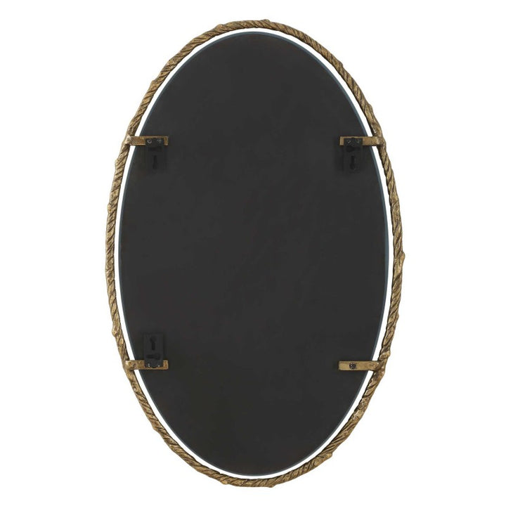 Twisted Branch - Oval Mirror - Gold