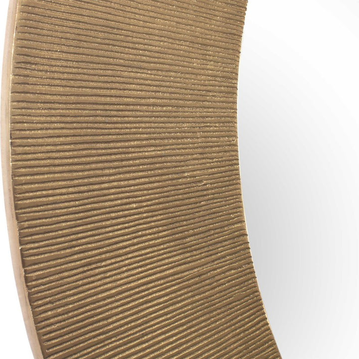 Tano - Round Mirror - Antique Brass