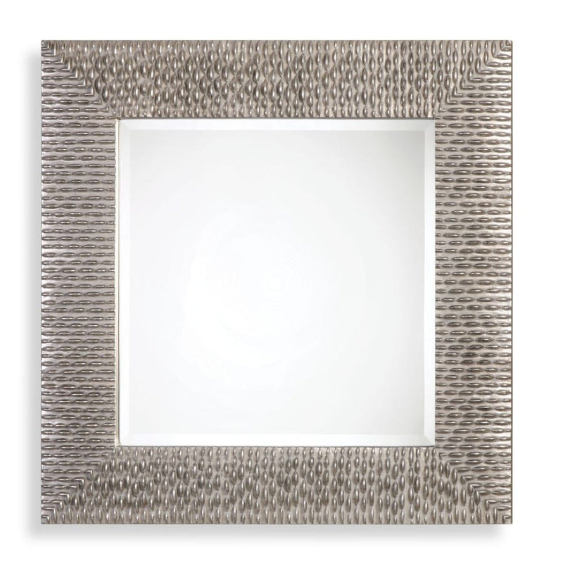 Cressida - Square Mirror - Distressed Silver