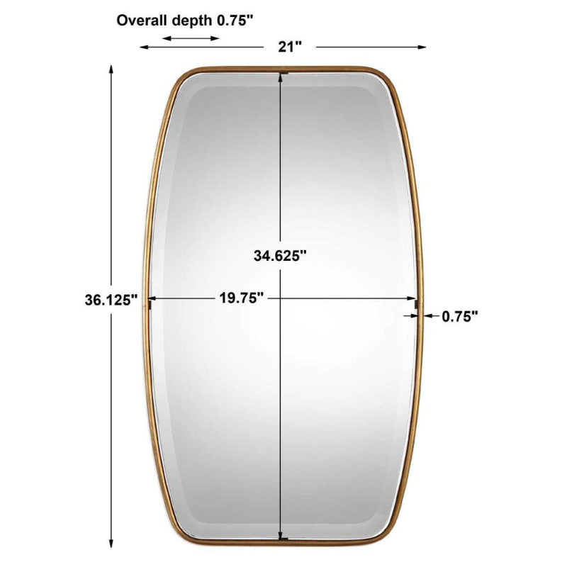 Canillo - Mirror - Antiqued Gold