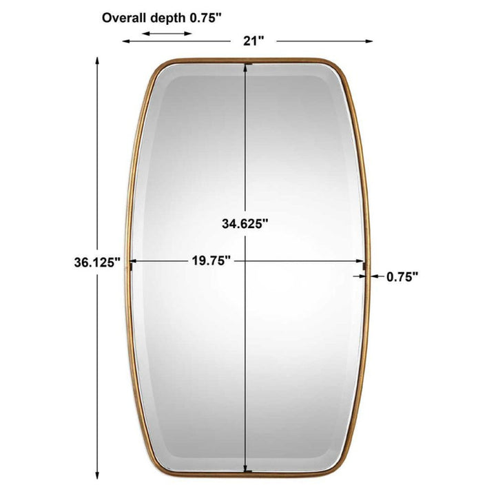 Canillo - Mirror - Antiqued Gold