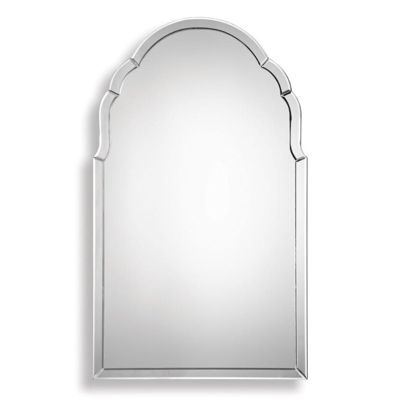 Brayden - Frameless Arched Mirror - Pearl Silver