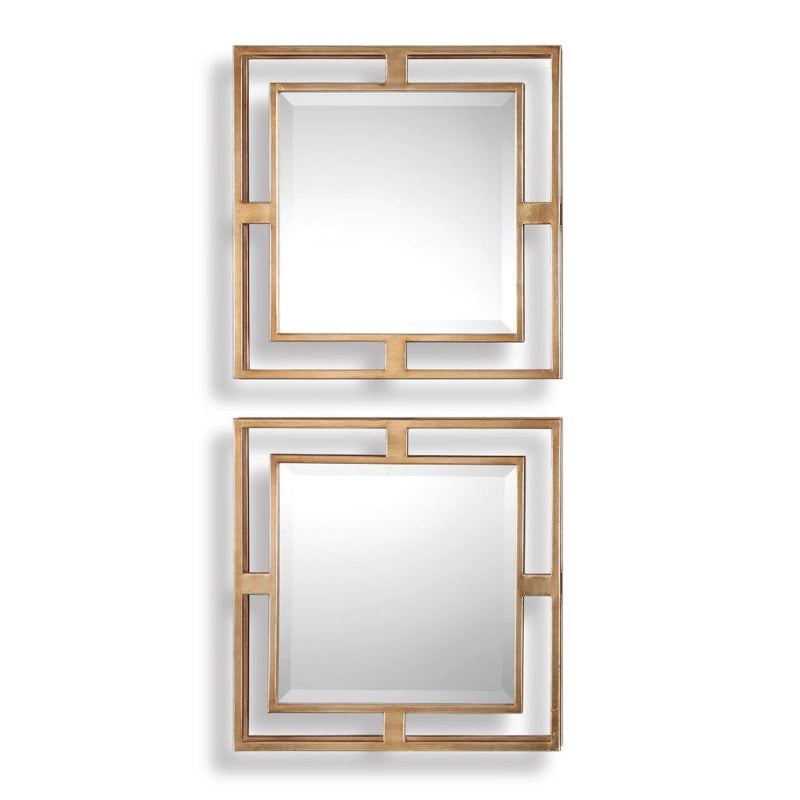 Allick - Square Mirrors (Set of 2) - Gold