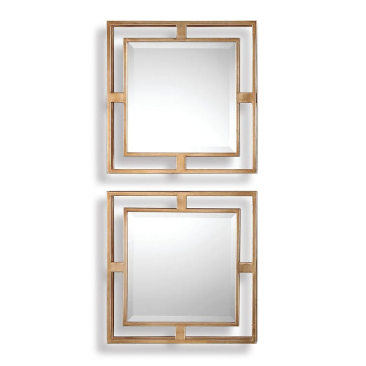 Allick - Square Mirrors (Set of 2) - Gold