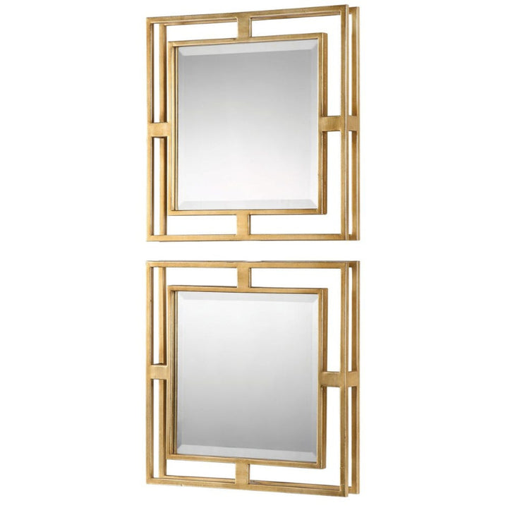Allick - Square Mirrors (Set of 2) - Gold