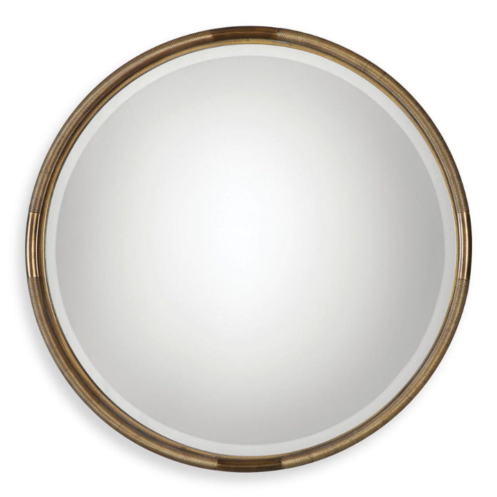 Finnick - Iron Coil Round Mirror - Gold
