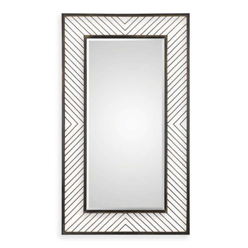 Karel - Chevron Mirror - Black