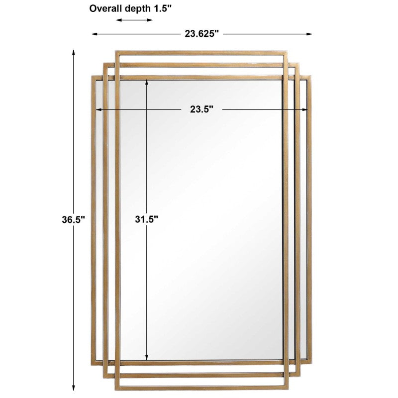 Amherst - Mirror - Brushed Gold