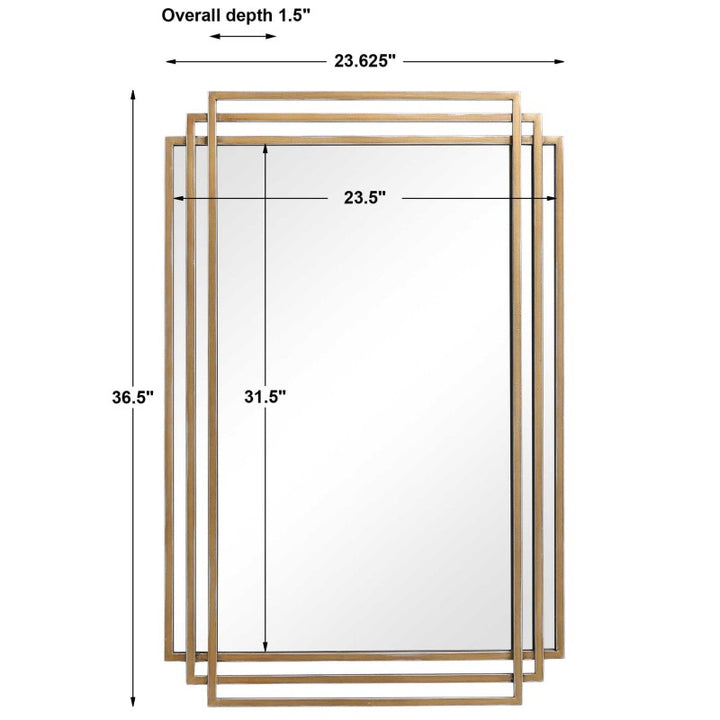 Amherst - Mirror - Brushed Gold