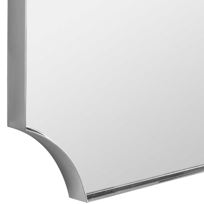 Lennox - Scalloped Corner Mirror - Nickel