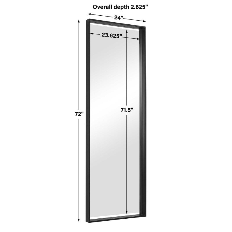 Kahn - Oversized Rectangular Mirror - Black